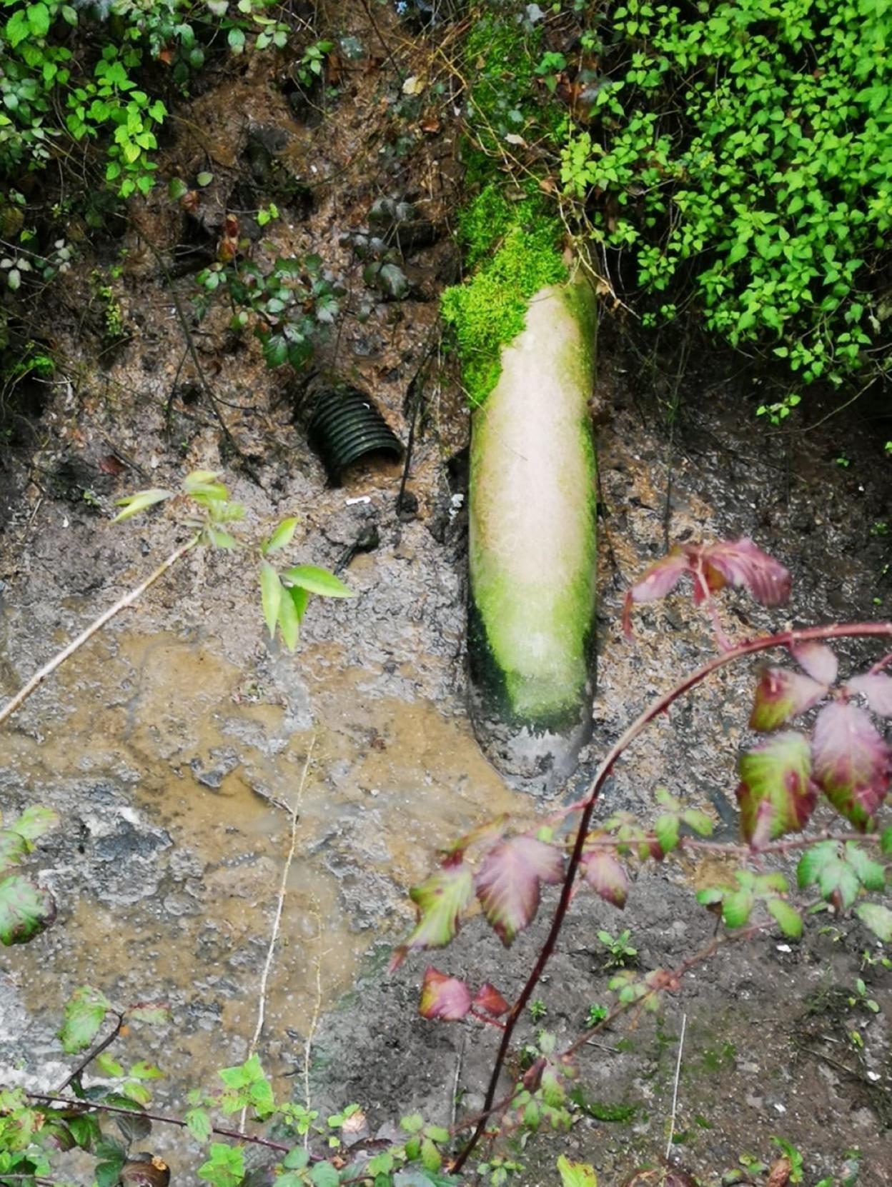 Vertidos del colector al río Viacaba. 