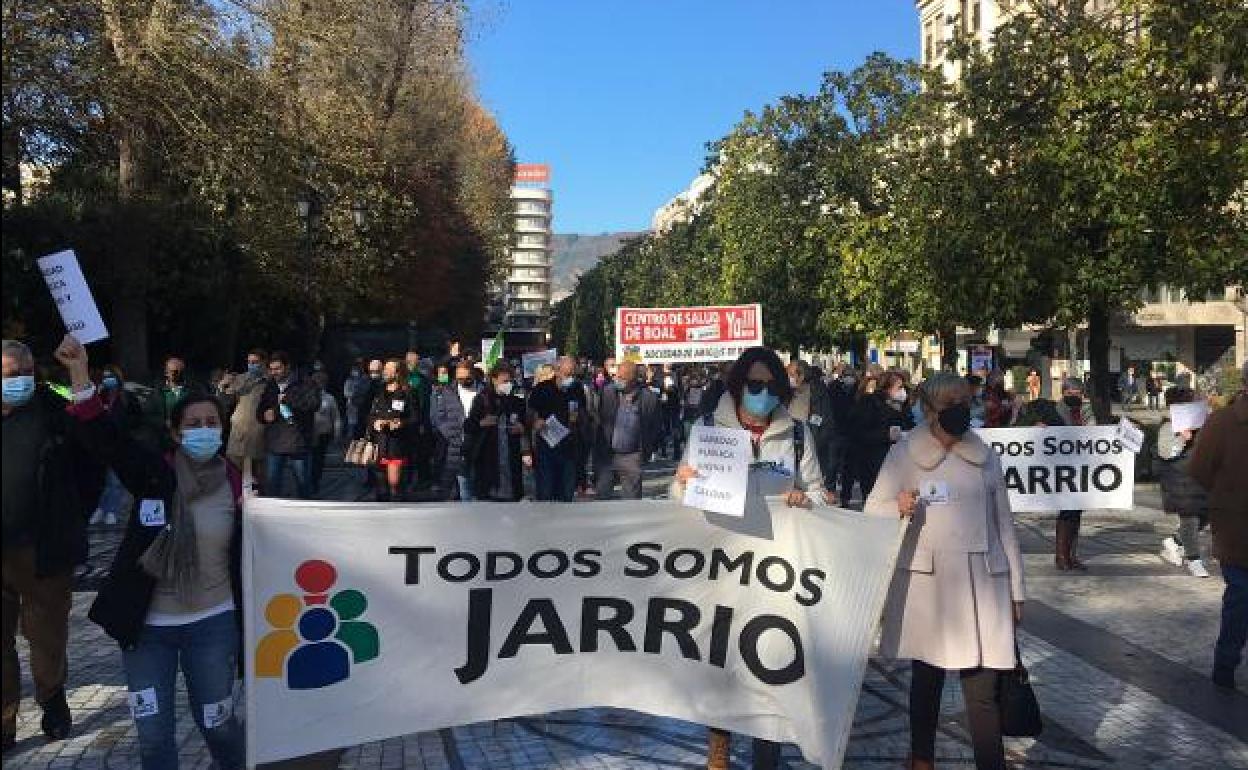 Concentración del pasado noviembre en Jarrio.