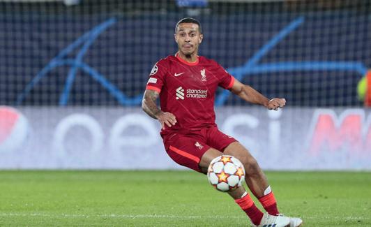 Thiago, en la vuelta de semifinales ante el Villarreal. 