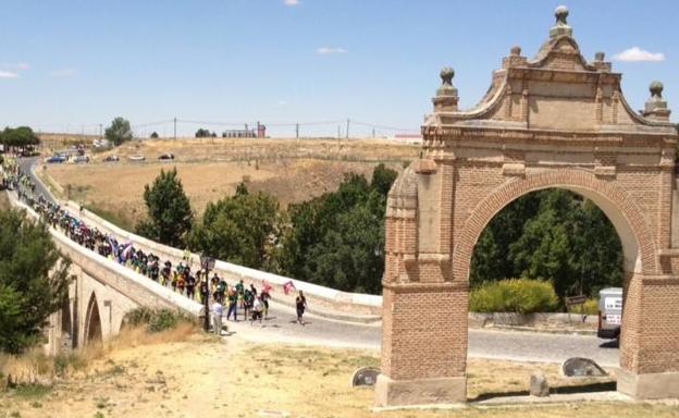 Entrada en Arévalo de la marcha del carbón.