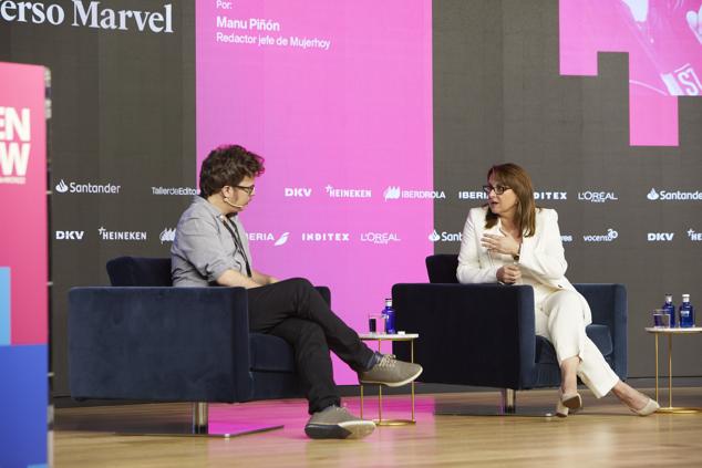 Victoria Alonso, presidenta de Postproducción, Efectos Visuales y Animación y productora ejecutiva en Marvel Studios, en su entrevista con Manu Piñon, Redactor jefe de Mujer Hoy.