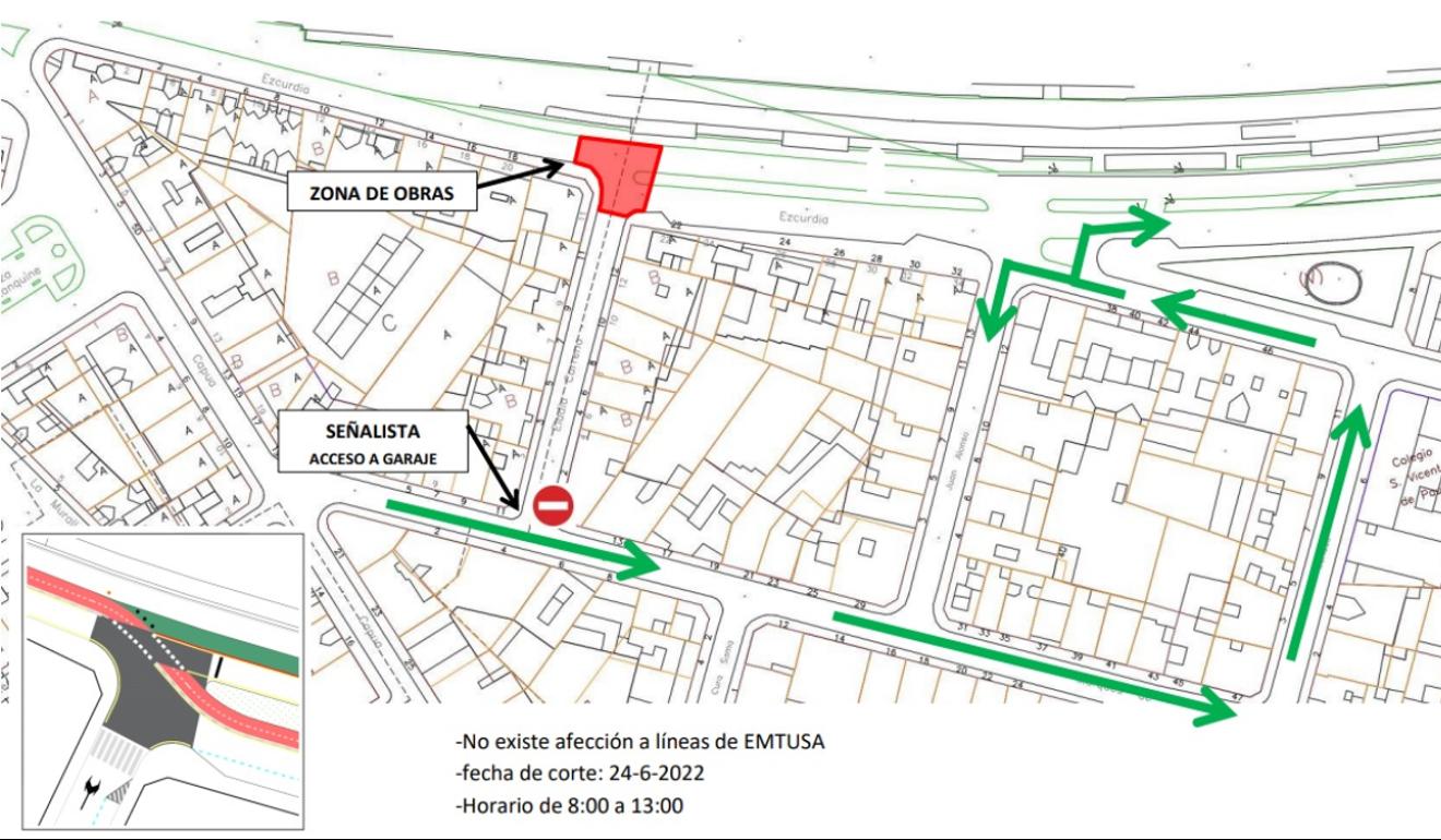 Corte de tráfico este viernes en la calle Eladio Carreño de Gijón
