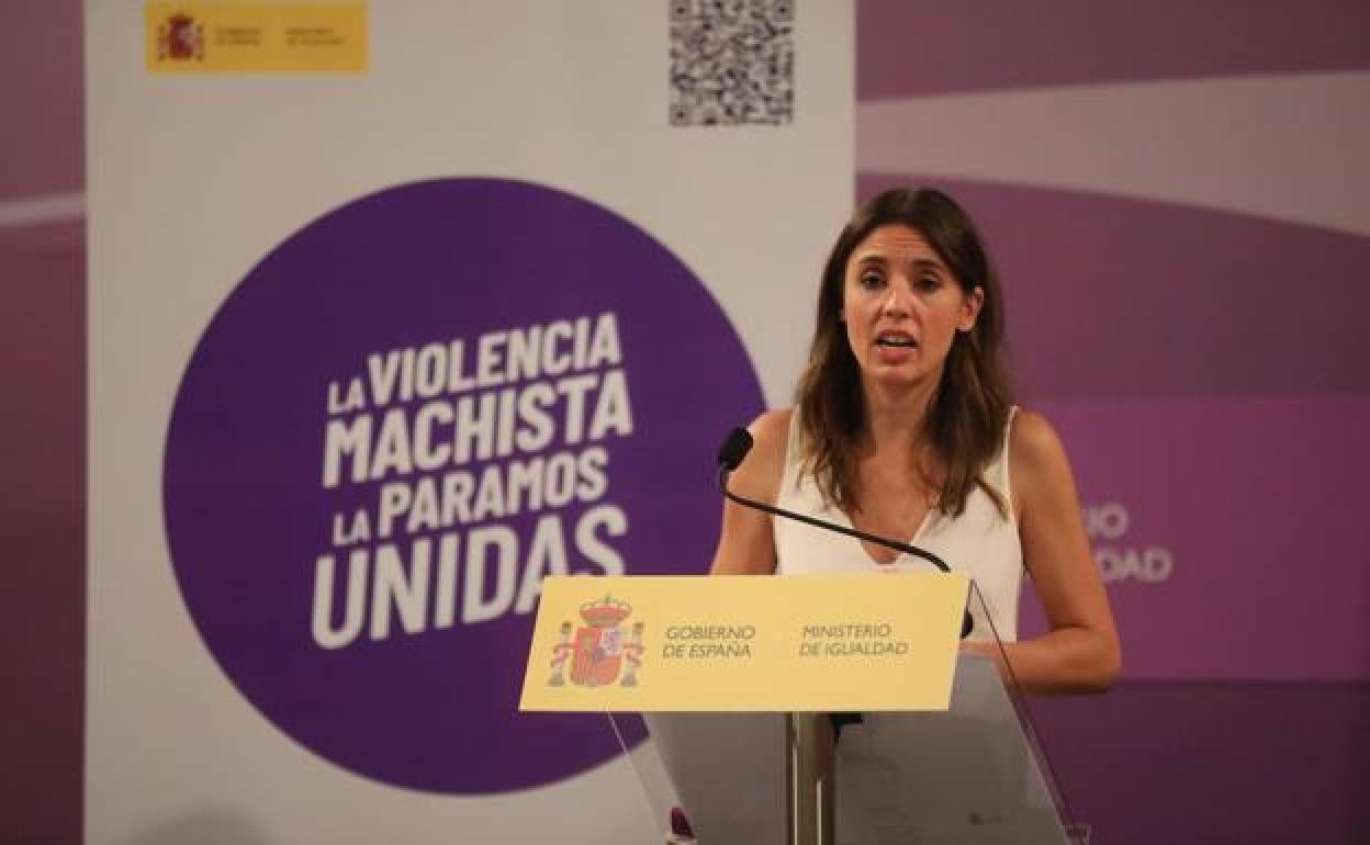 Irene Montero, ministra de Igualdad del Gobierno de España.