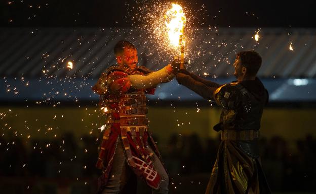 Espectáculo del torneo medieval.