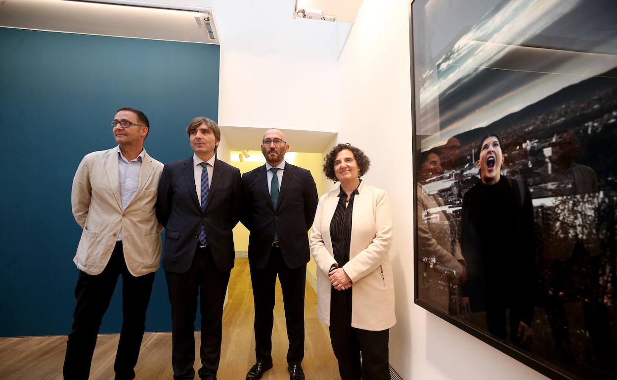 Inauguración de la muestra en el Bellas Artes. 