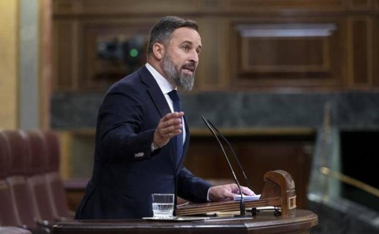 El líder de Vox, Santiago Abascal, interviene en la primera jornada de la 26 edición del Debate sobre el Estado de la Nación.