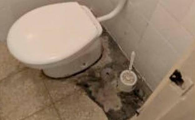 Baños. Los del TSJAson obsoletos y con olores los días de lluvia. El que está en el despacho de un juez de Pola de Lena tiene «olor a cloaca». El de la fotografía es de Pedro Masaveu.