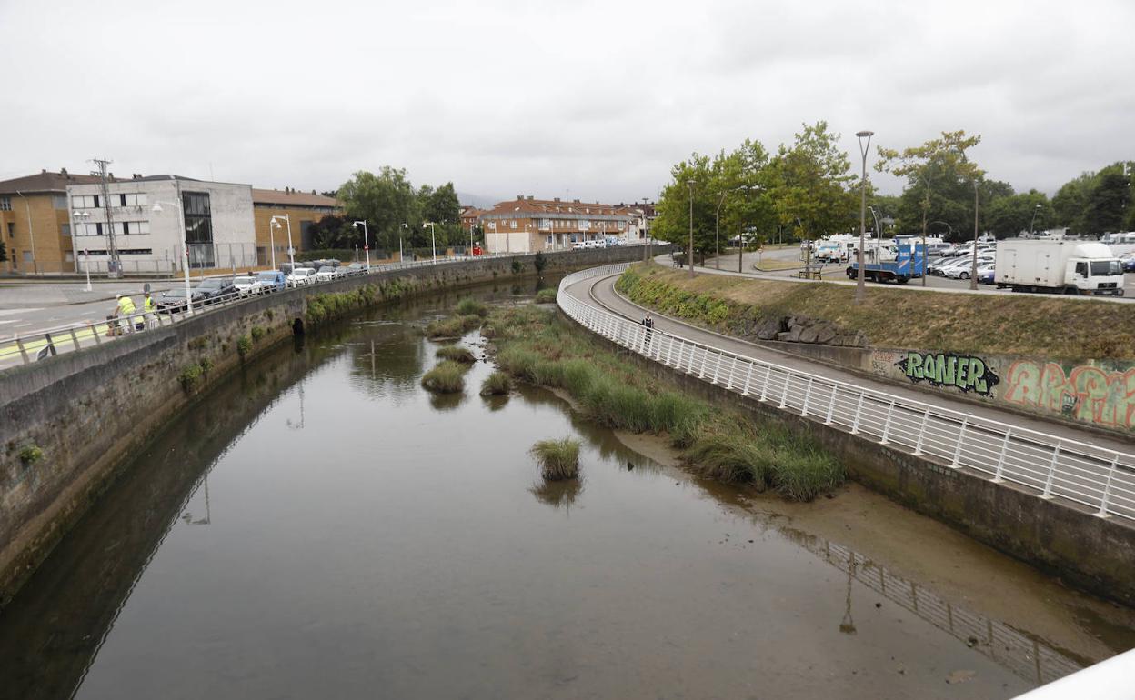 El río Piles, este miércoles. 