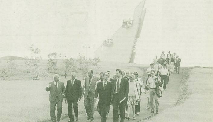 La inauguración del parque de La Providencia.