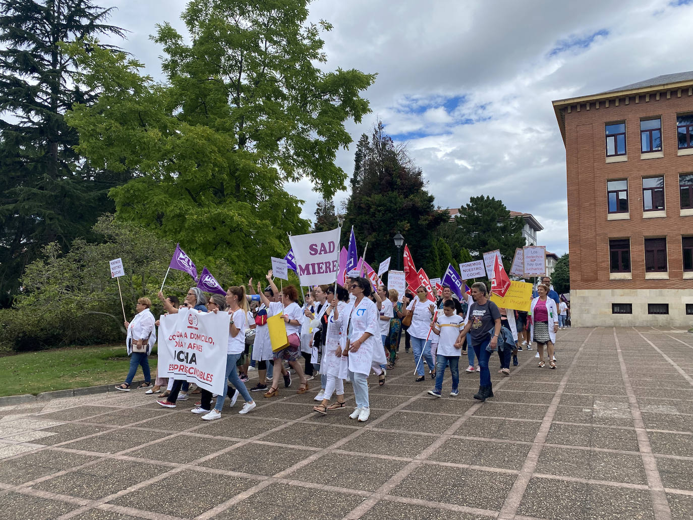 Fotos: La plantilla ayuda a domicilio toma las calles de Oviedo por un «convenio digno»