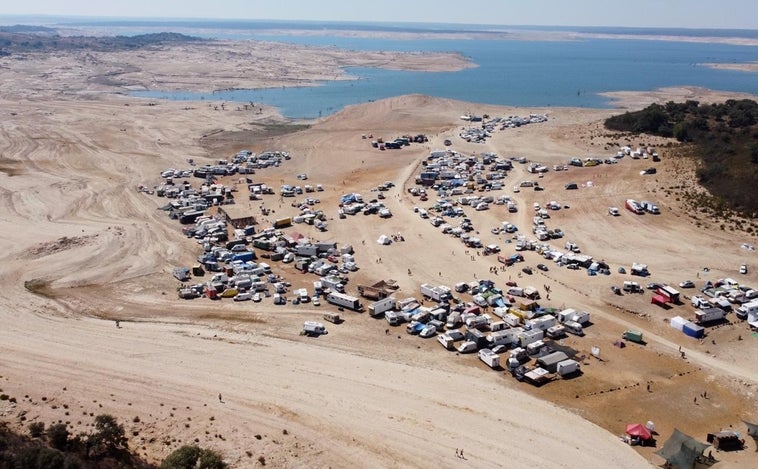 El lugar en el que se celebra la 'rave' ilegal en Zamora.