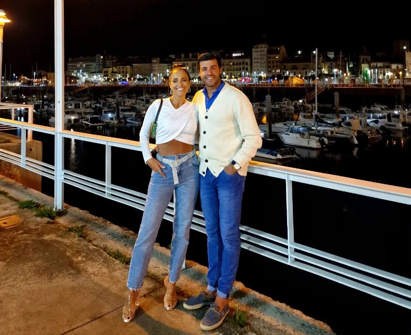 Paula Echevarría y Miguel Torres, en Gijón. 