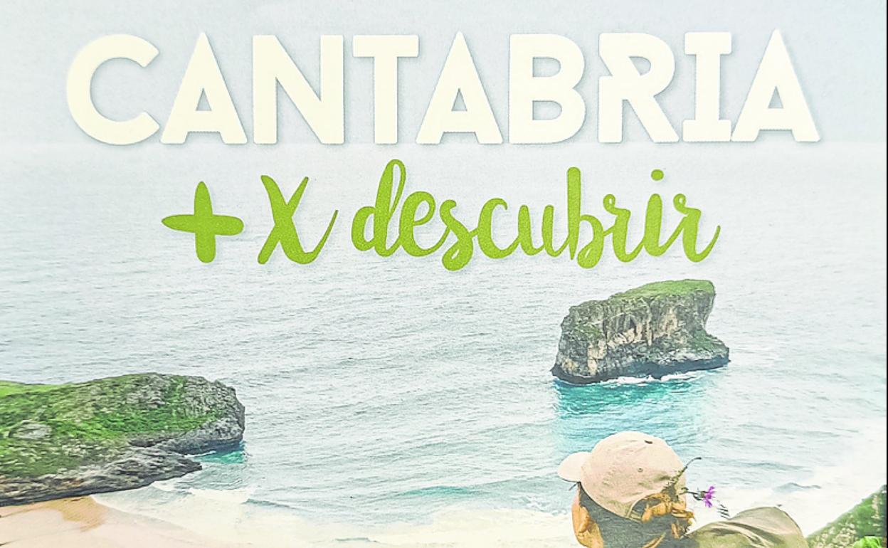 Cartel promocional en el que aparece la playa asturiana de Ballota. 