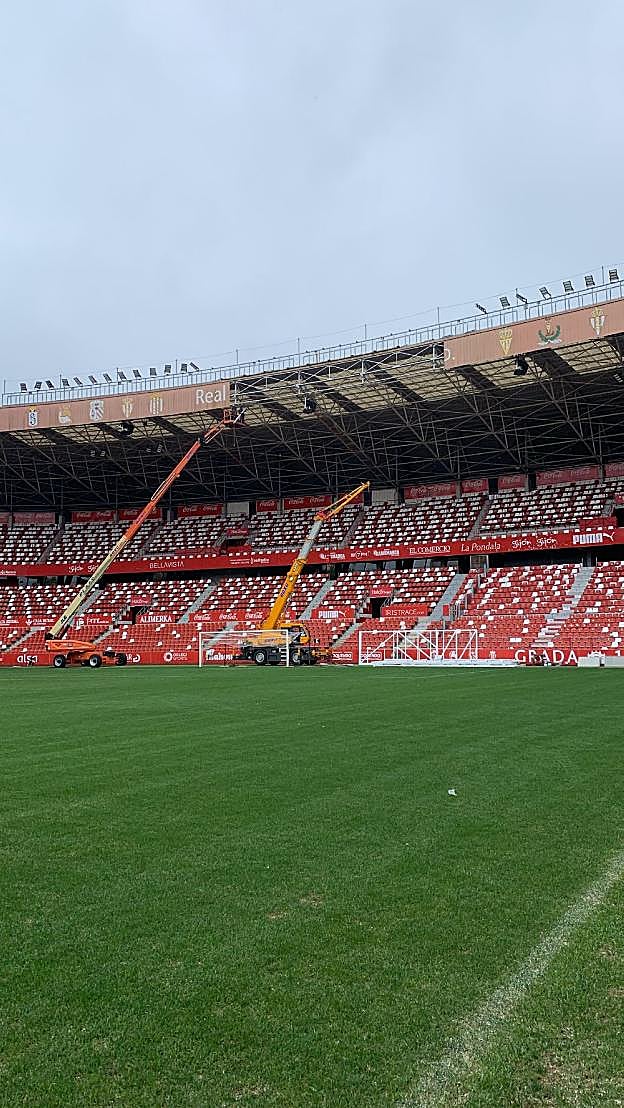 Comienza la instalación de los videomarcadores en el estadio 