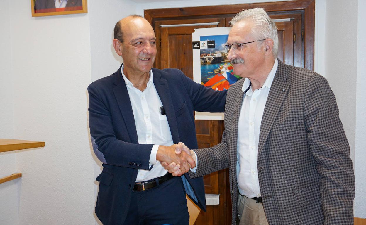 Ángel Morales y Antonio Trevín, esta mañana.