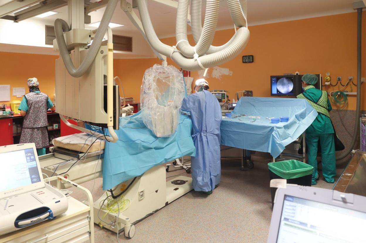Sala en la que se instalará el nuevo equipo para la ablación de la fibrilación auricular y el implante de desfibriladores y marcapasos. 