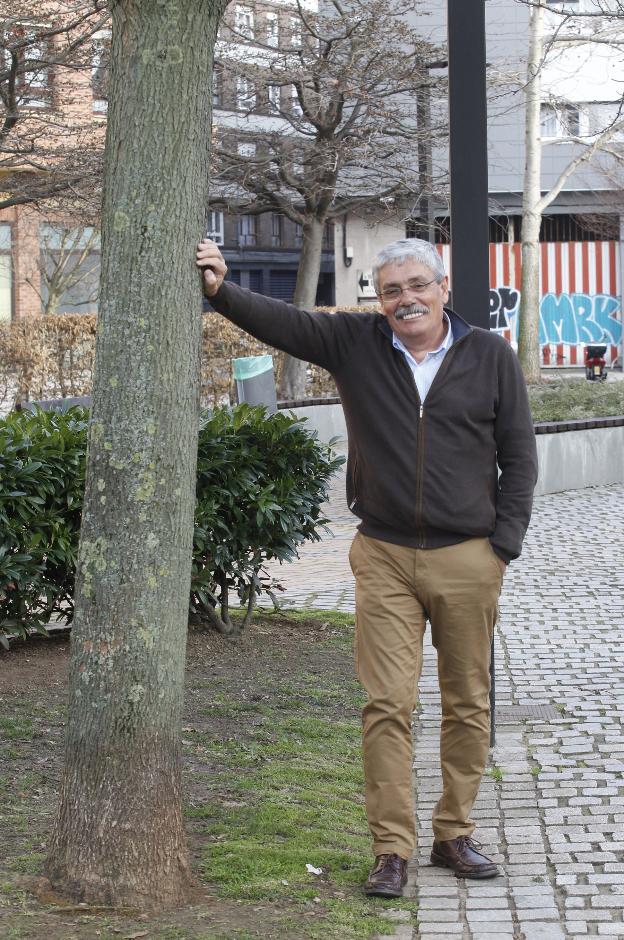 Luis Manuel Flórez, 'Floro', en el parque de Teodoro Cuesta. 