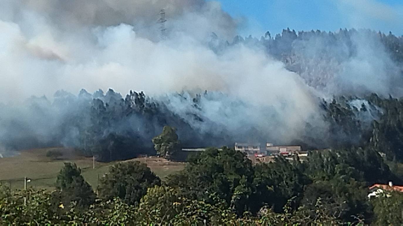 Fotos: Nuevo incendio en el Monte Areo próximo a varias viviendas