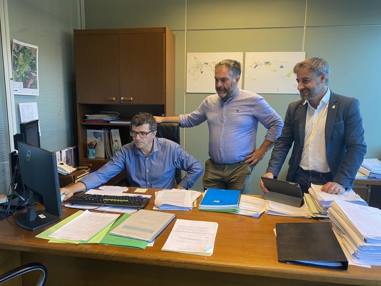 Gerardo Fabián y Fernando Prendes durante la reunión. 