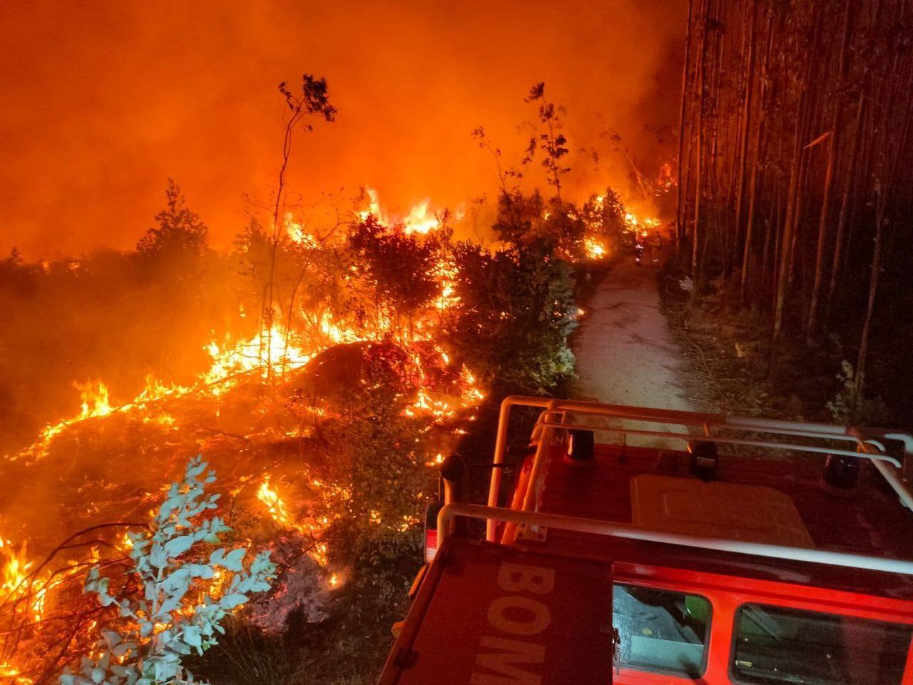 Incendio en el Monte Areo esta noche.