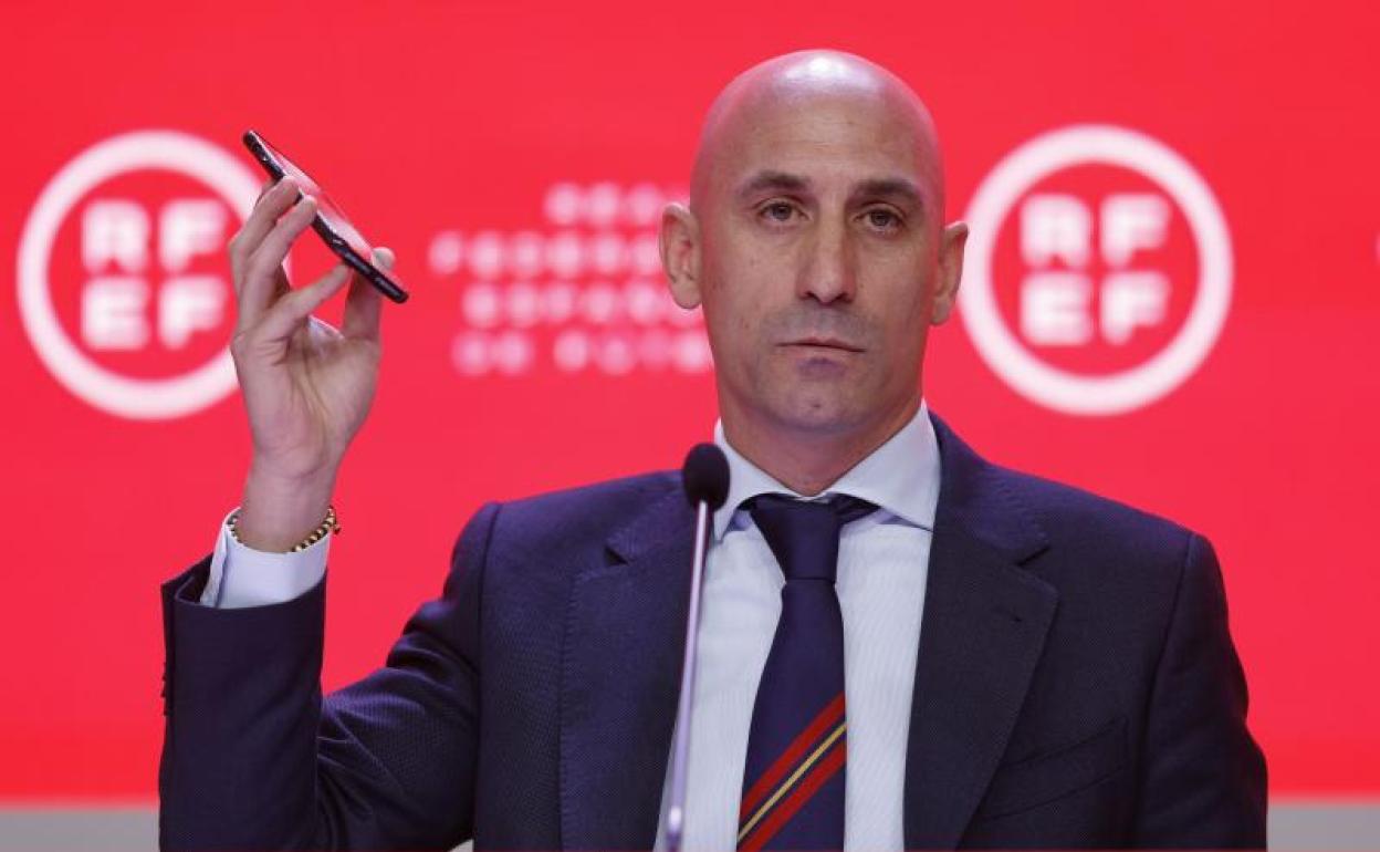 El presidente de la FEF, Luis Rubiales. 