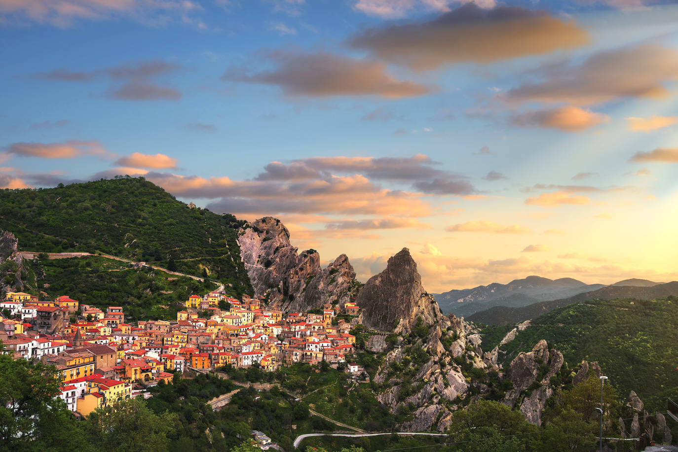 Castelmezzano, en Italia. 