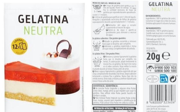 Nueva alerta alimentaria: retiran esta gelatina neutra por la presencia de salmonella