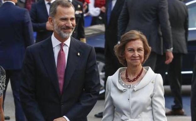 Don Felipe y su madre, la reina Sofía, en 2018.