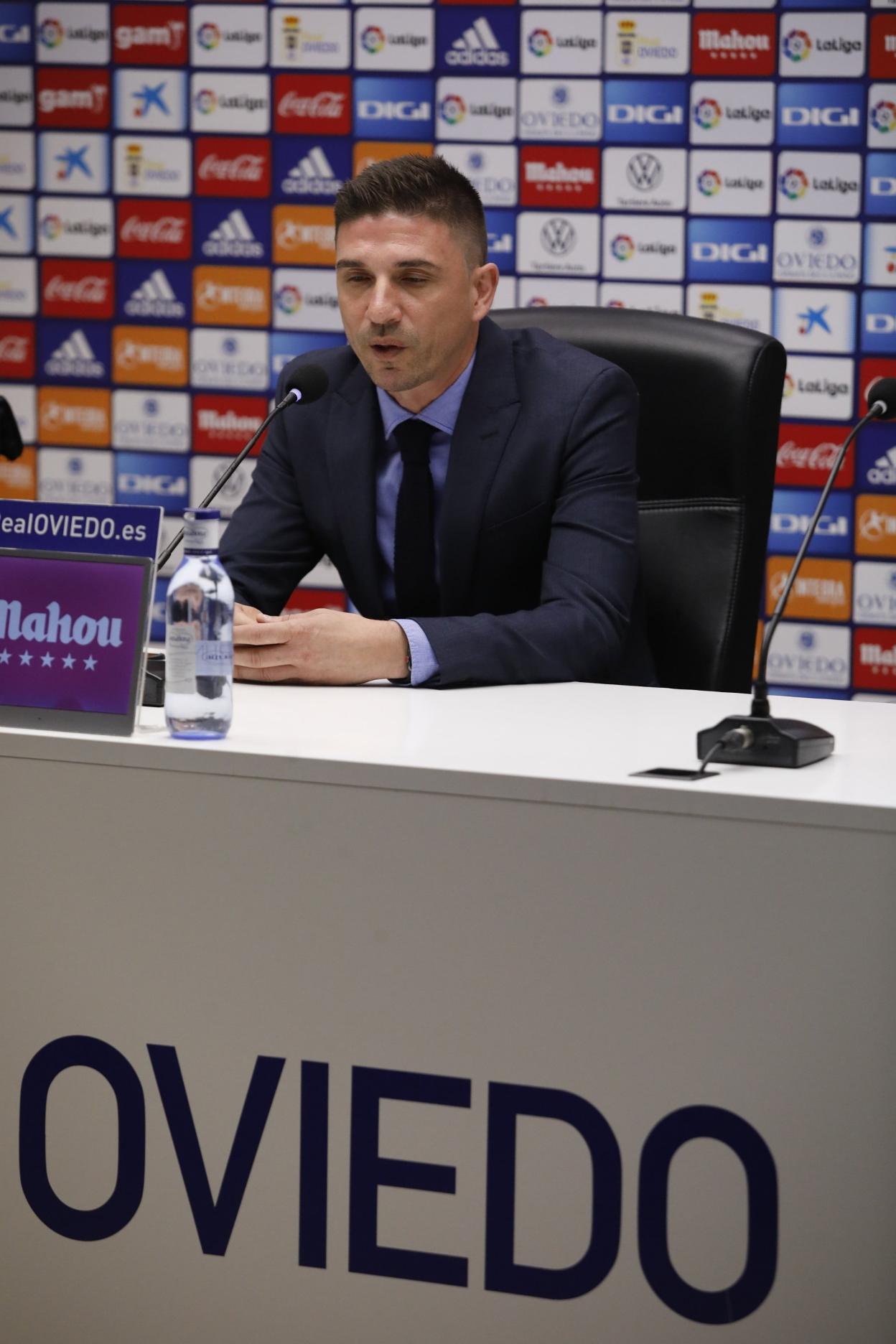 Rubén Reyes, durante una comparecencia en Oviedo. 