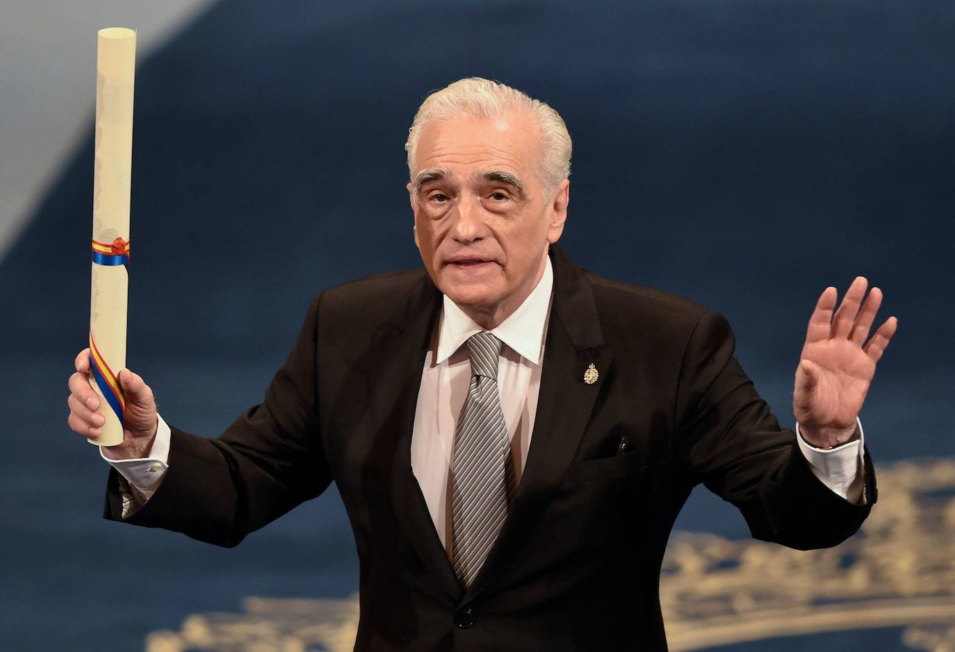 Martin Scorsese tras recibir el Premio Princesa de Asturias de las Artes en 2018.
