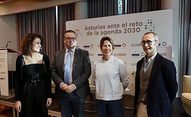 Por la izquierda, Marta de Asís, José Antonio Garmón, Natalia Vázquez y Antonio Blanco.