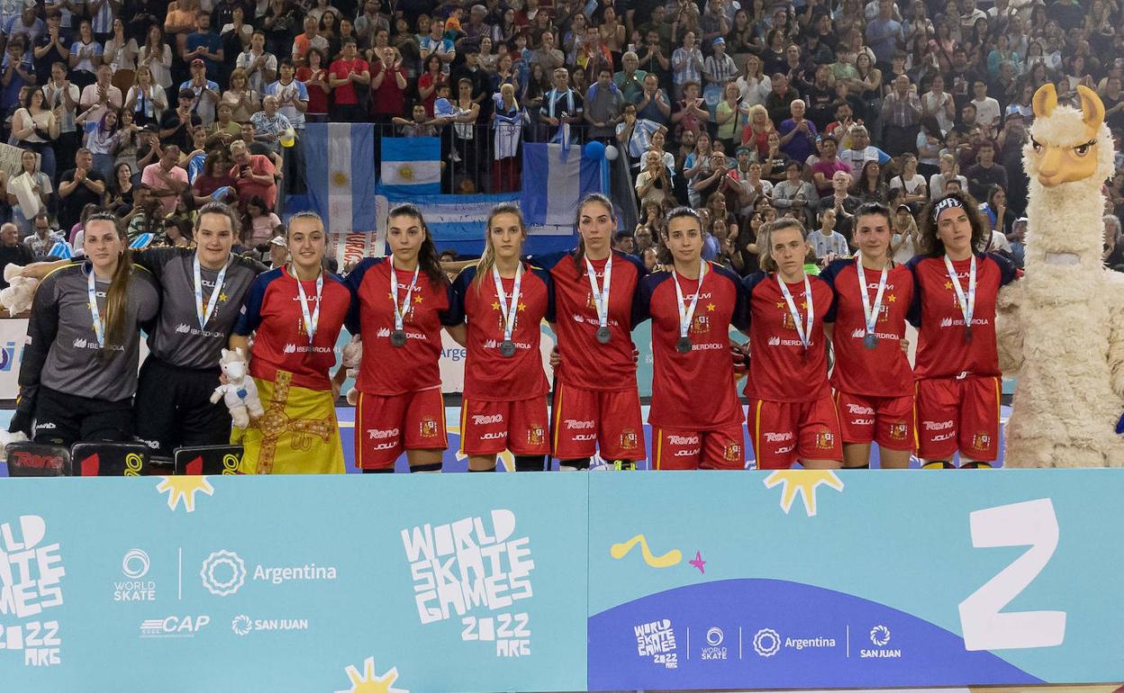 Tres asturianas, subcampeonas del mundo en hockey sobre patines