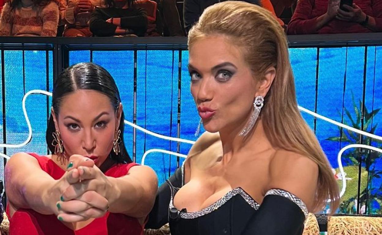 Steisy y Beatriz Trapote, en el plató de 'Pesadilla en el paraíso'. 