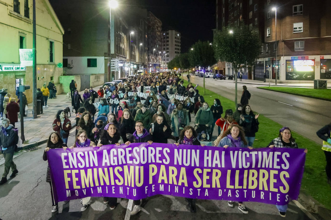 Fotos: Marcha por la igualdad en Avilés para erradicar la violencia de género