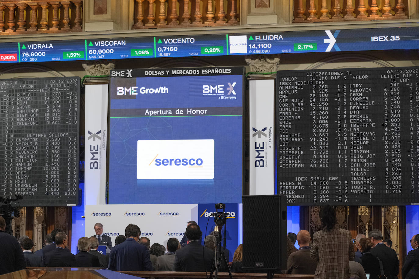 Fotos: Seresco se estrena en Bolsa