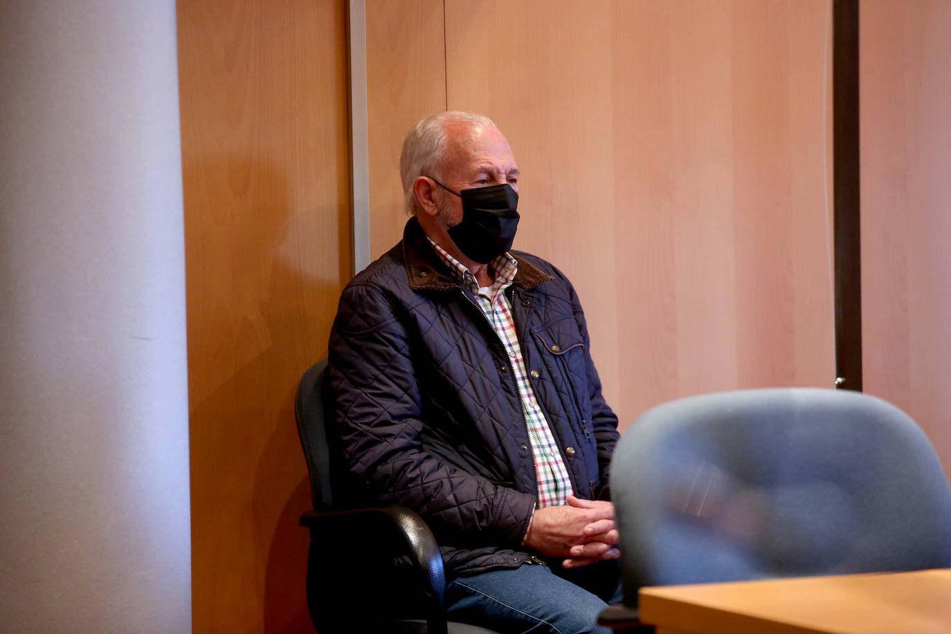 José Antonio F. R. , acusado de matar a su yerno Luis Salazar en Mieres en 2019, durante el juicio. 