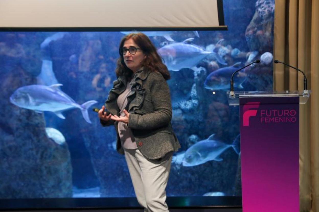 Inés Sánchez de Madariaga, durante su intervención. 