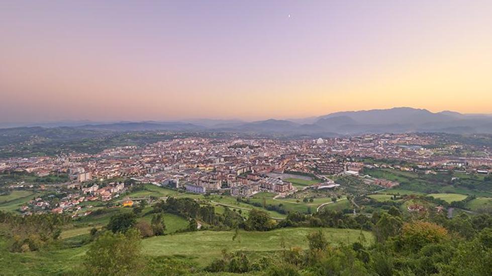 Atardecer desde el monte Naranco (Oviedo)