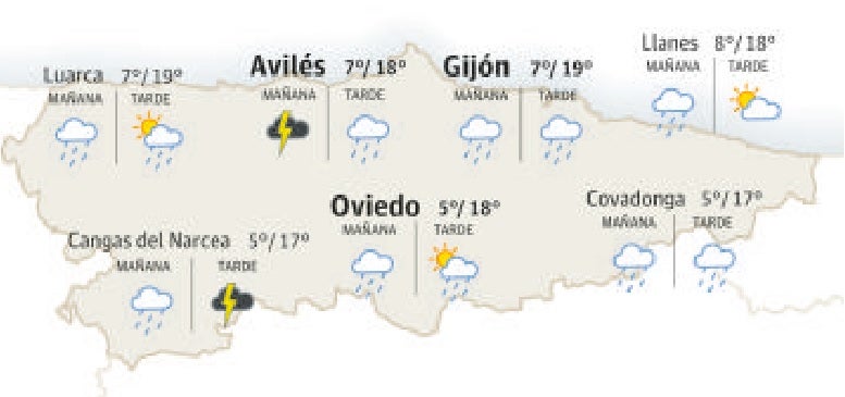 El tiempo en Asturias. 