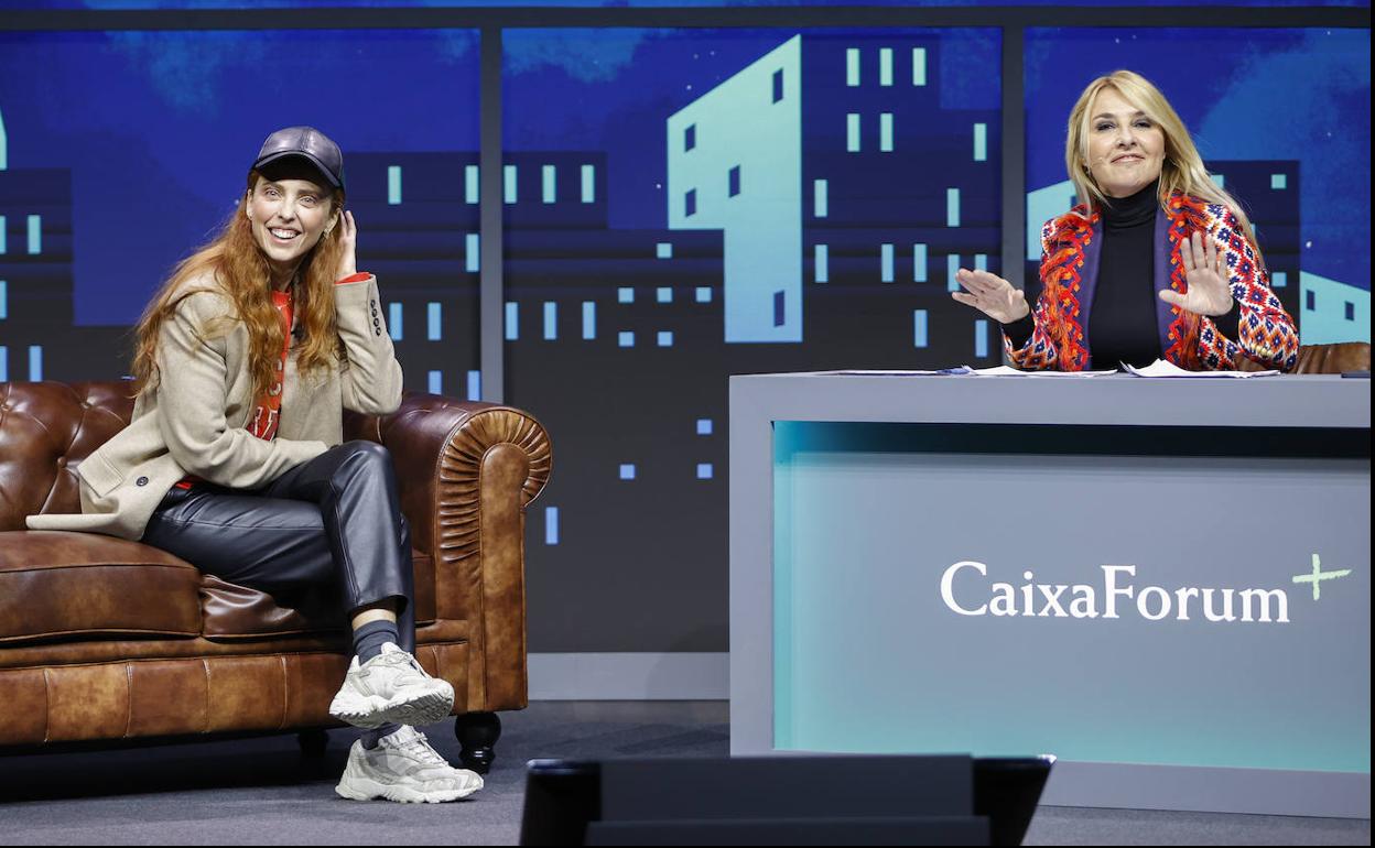 Leticia Dolera y Cayetana Guillén Cuervo, durante la presentación de CaixaForum+.