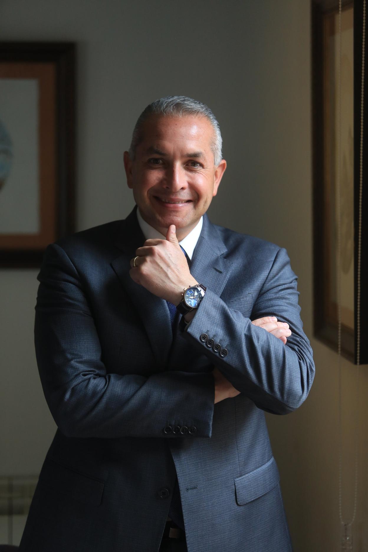 Sergio Edgar Baños, ayer en Oviedo. 