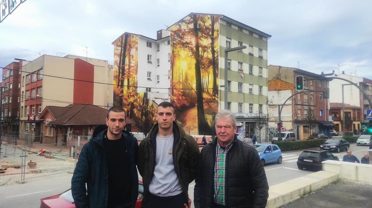 Pablo Zabala, Antón Carrero y el edil Raimundo Díaz. 