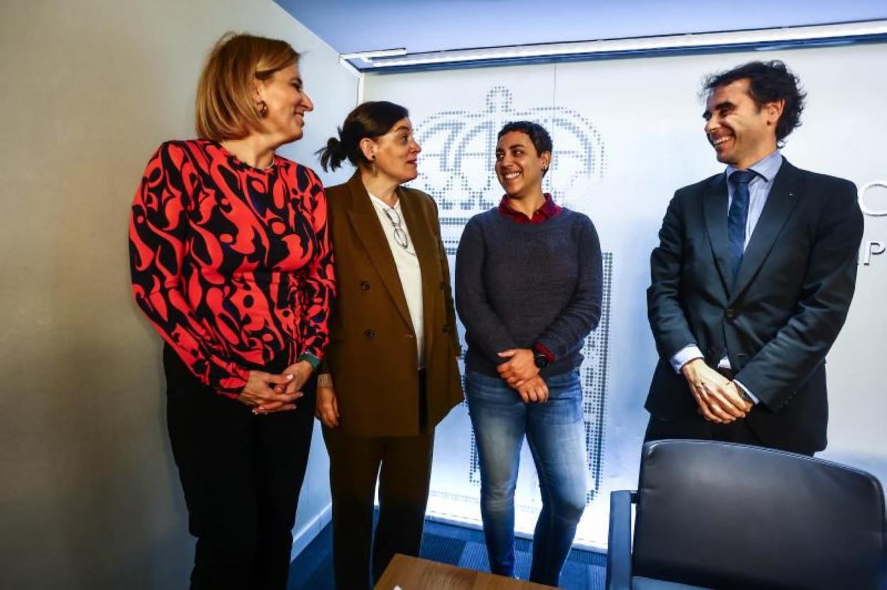 Yolanda Mínguez, Concepción Saavedra, Tania Cedeño y Javier Fdez. 