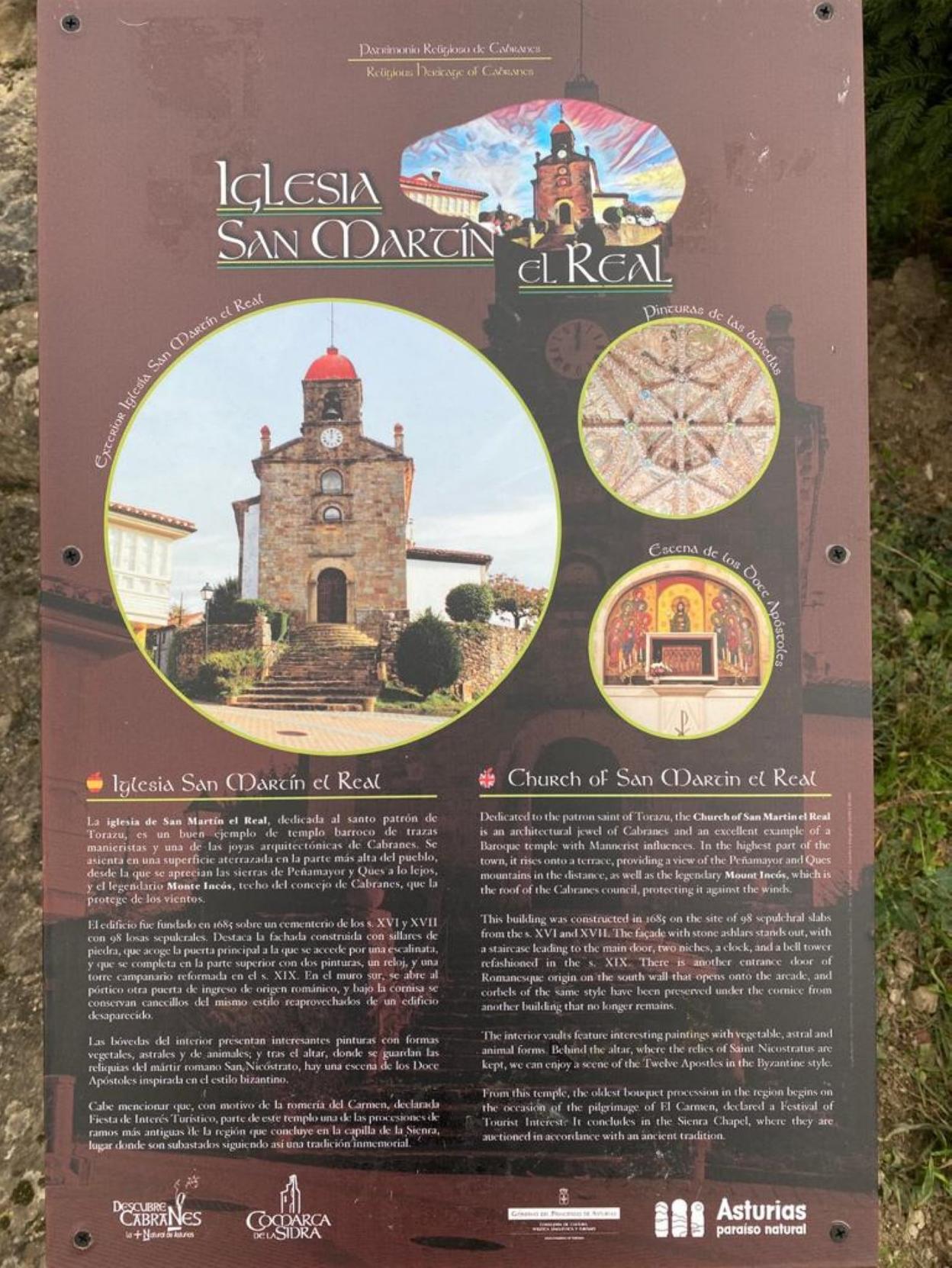 La iglesia de San Martín el Real ya cuenta con la cartelería. 
