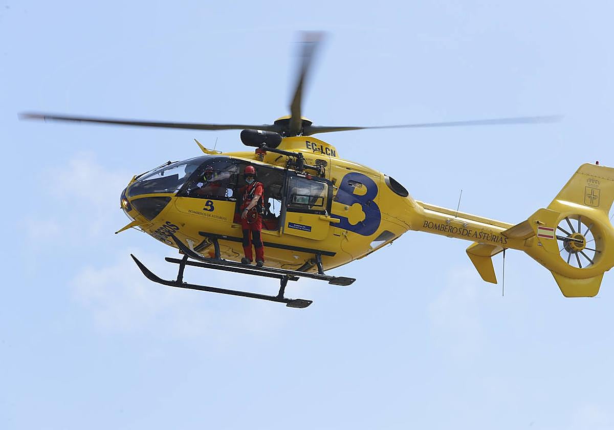 Un helicóptero del SEPA, durante un operativo.