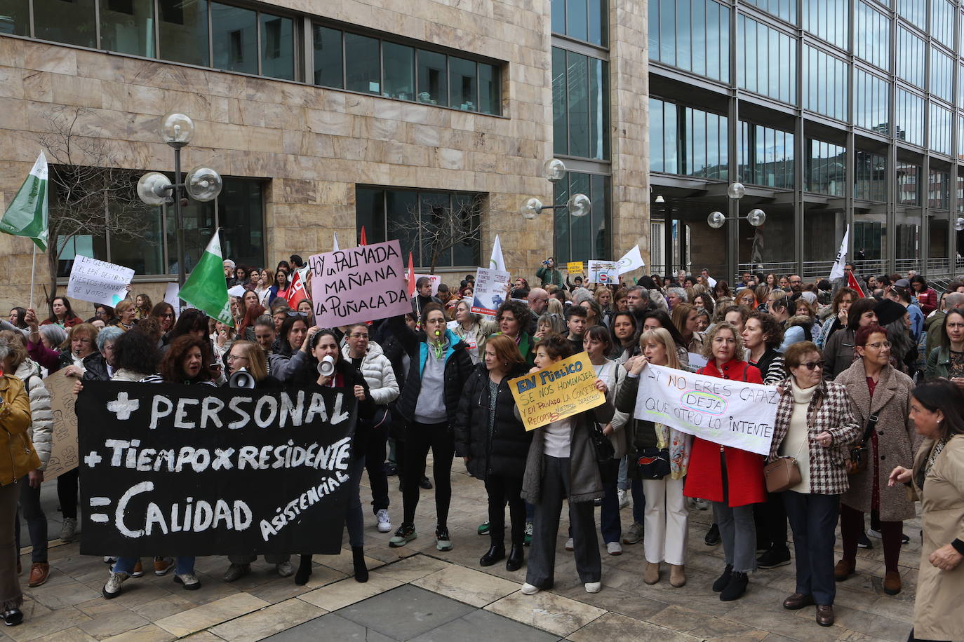 Protesta de la plantilla del ERA en Oviedo