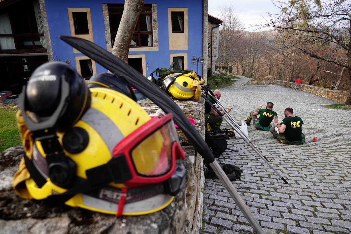 Lucha contra el fuego en Asturias