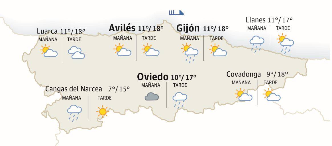 Martes con bajada de temperaturas en Asturias