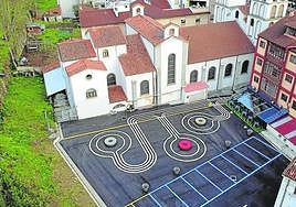 Parcela con aparcamientos donde estará la zona de acceso.