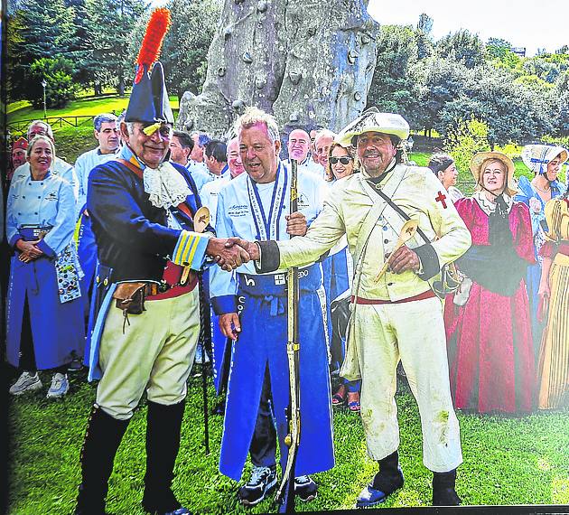 En la recreación histórica del Desarme del año pasado.